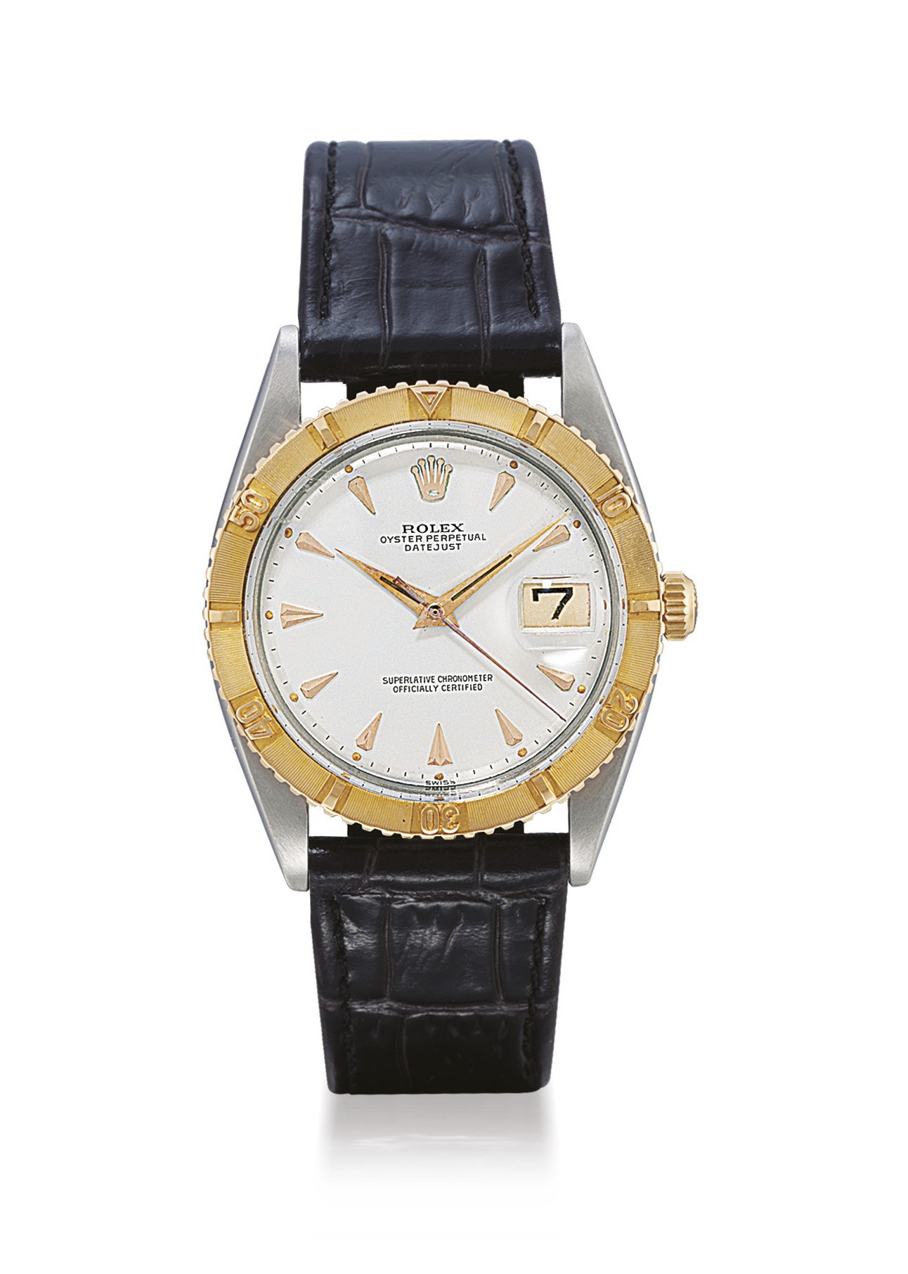 ROLEX, "DATEJUST" REF. 1625 THUNDERBIRD

STAINLESS STEEL AND PINK GOLD AUTOMATIC WRISTWATCH WITH DATE DISPLAY