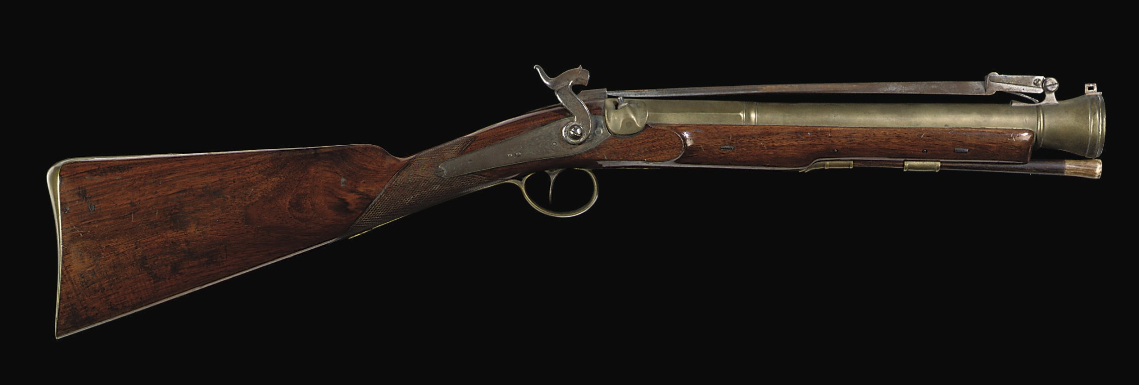 A PERCUSSION BLUNDERBUSS SIGNED S. NOCK, LONDON