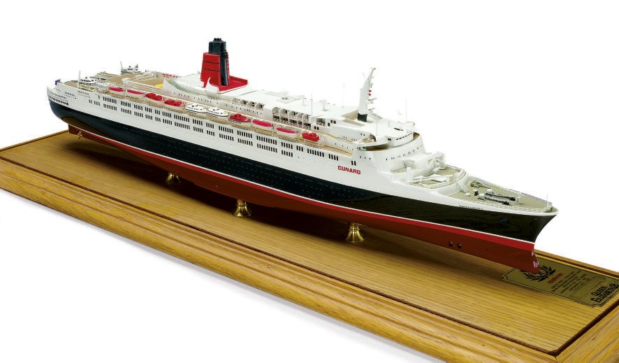 An exhibition standard model of the R.M.S. Queen Elizabeth 2