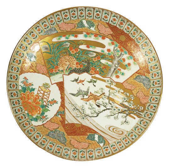 TWO JAPANESE PORCELAIN CHARGERS,