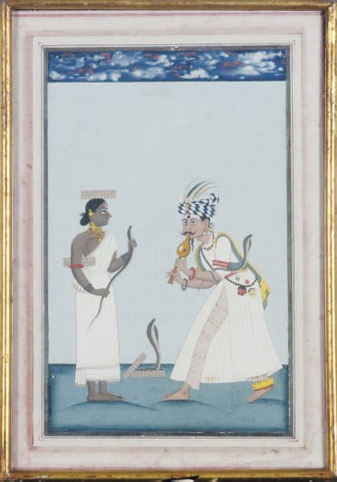 A SET OF FOUR INDIAN MINIATURE PAINTINGS DEPICTING DIFFERENT PROFESSIONS,