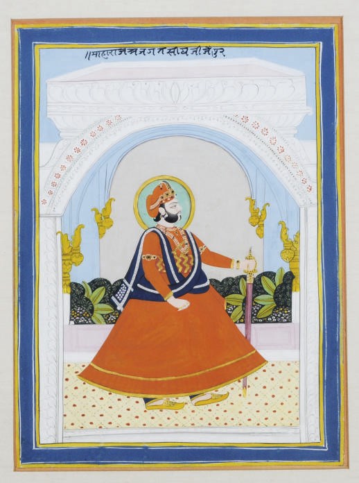 TWO INDIAN MINIATURE ROYAL PORTRAITS,