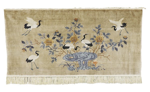 A SILK CHINESE RUG,
