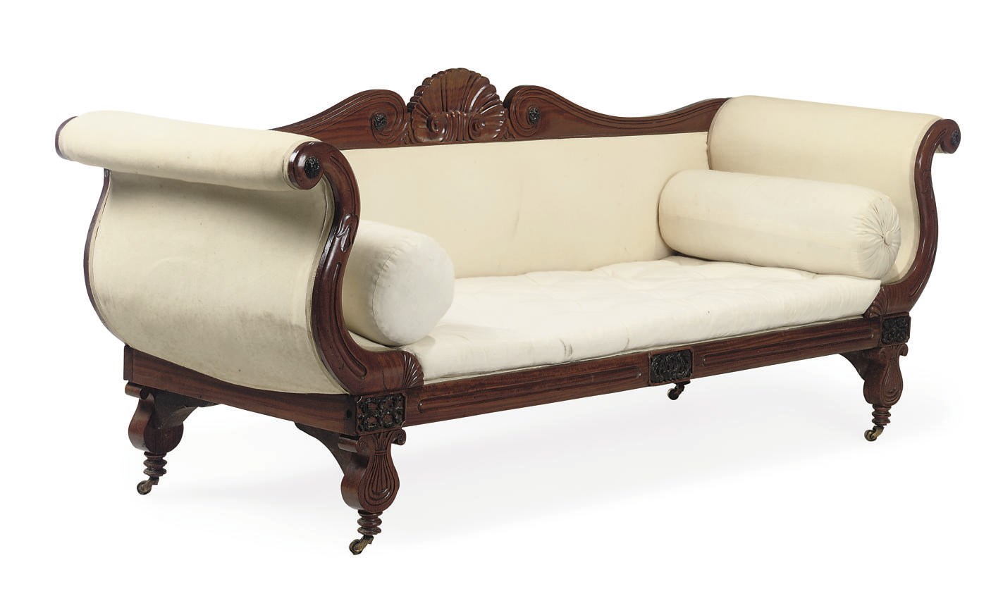 A REGENCY SATINWOOD SOFA