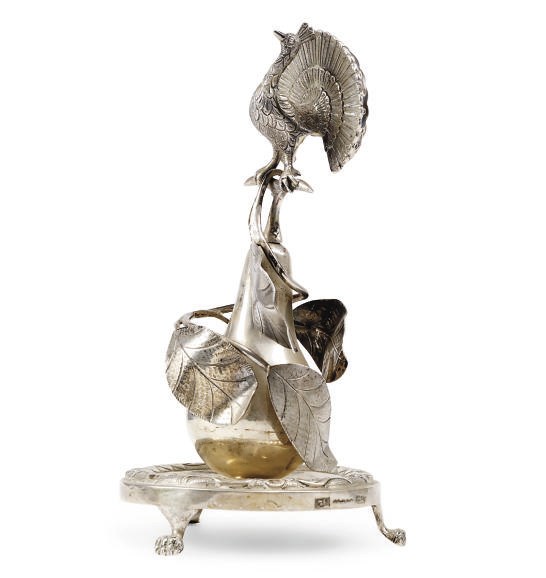 A PORTUGUESE SILVER TOOTHPICK HOLDER