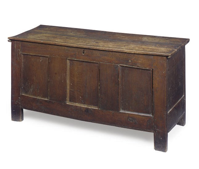 AN OAK CHEST