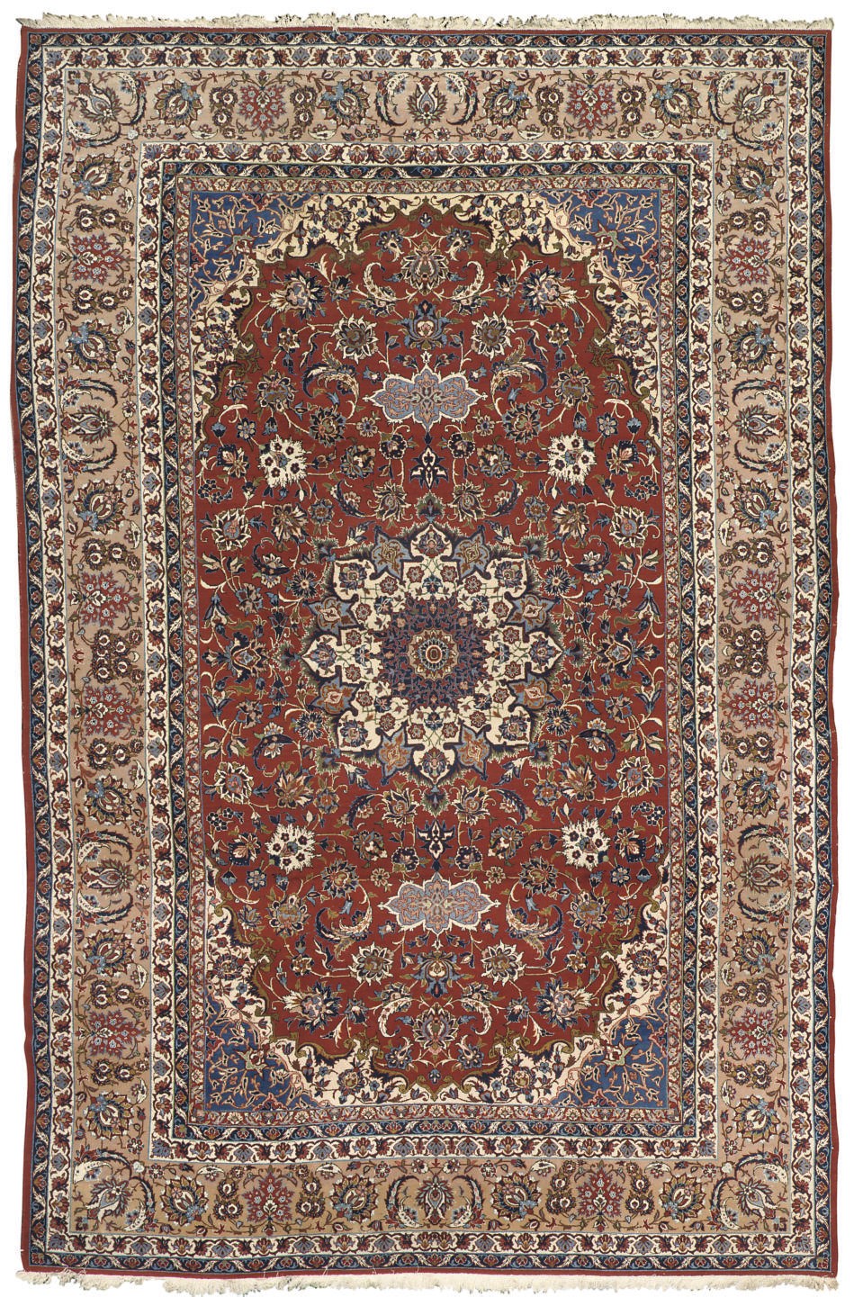 A FINE ISFAHAN CARPET, CENTRAL PERSIA