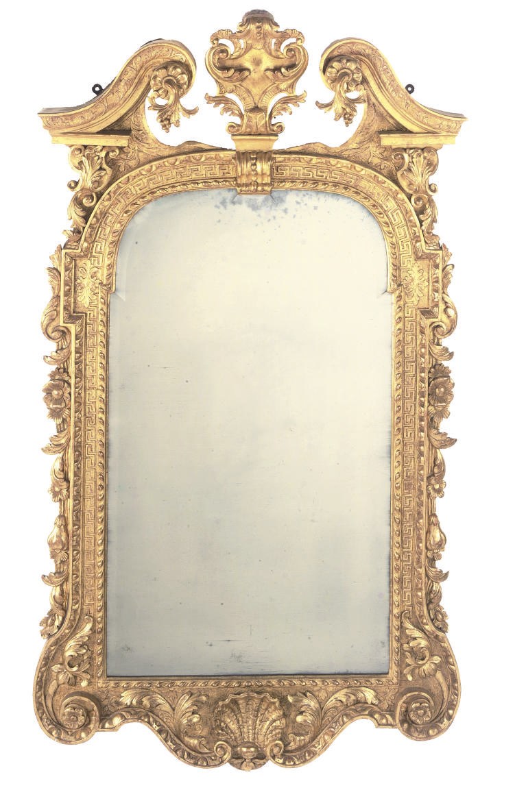 A GILTWOOD MIRROR