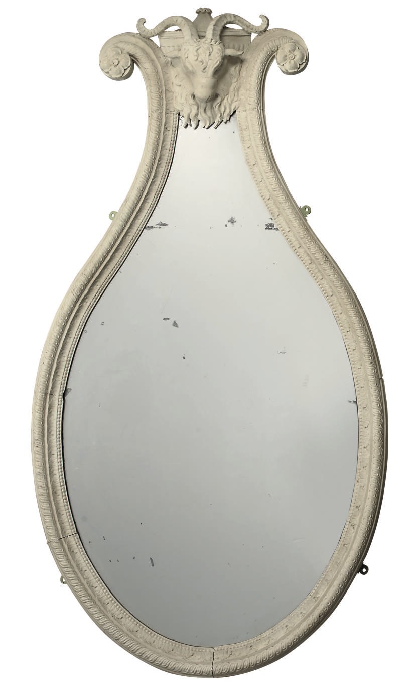 A PAIR OF WHITE-PAINTED MIRRORS