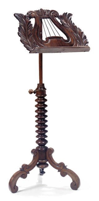A VICTORIAN ROSEWOOD MUSIC STAND