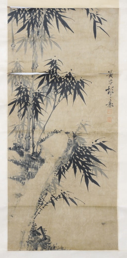 A CHINESE HANGING SCROLL PAINTING OF BAMBOO,