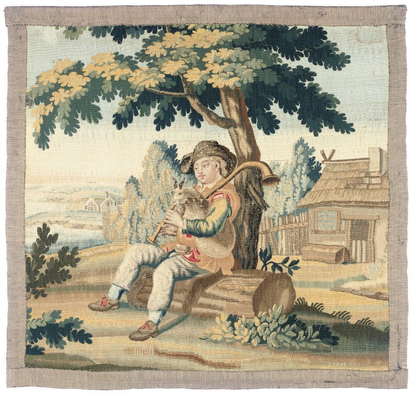 AN ALLEGORICAL TAPESTRY PANEL