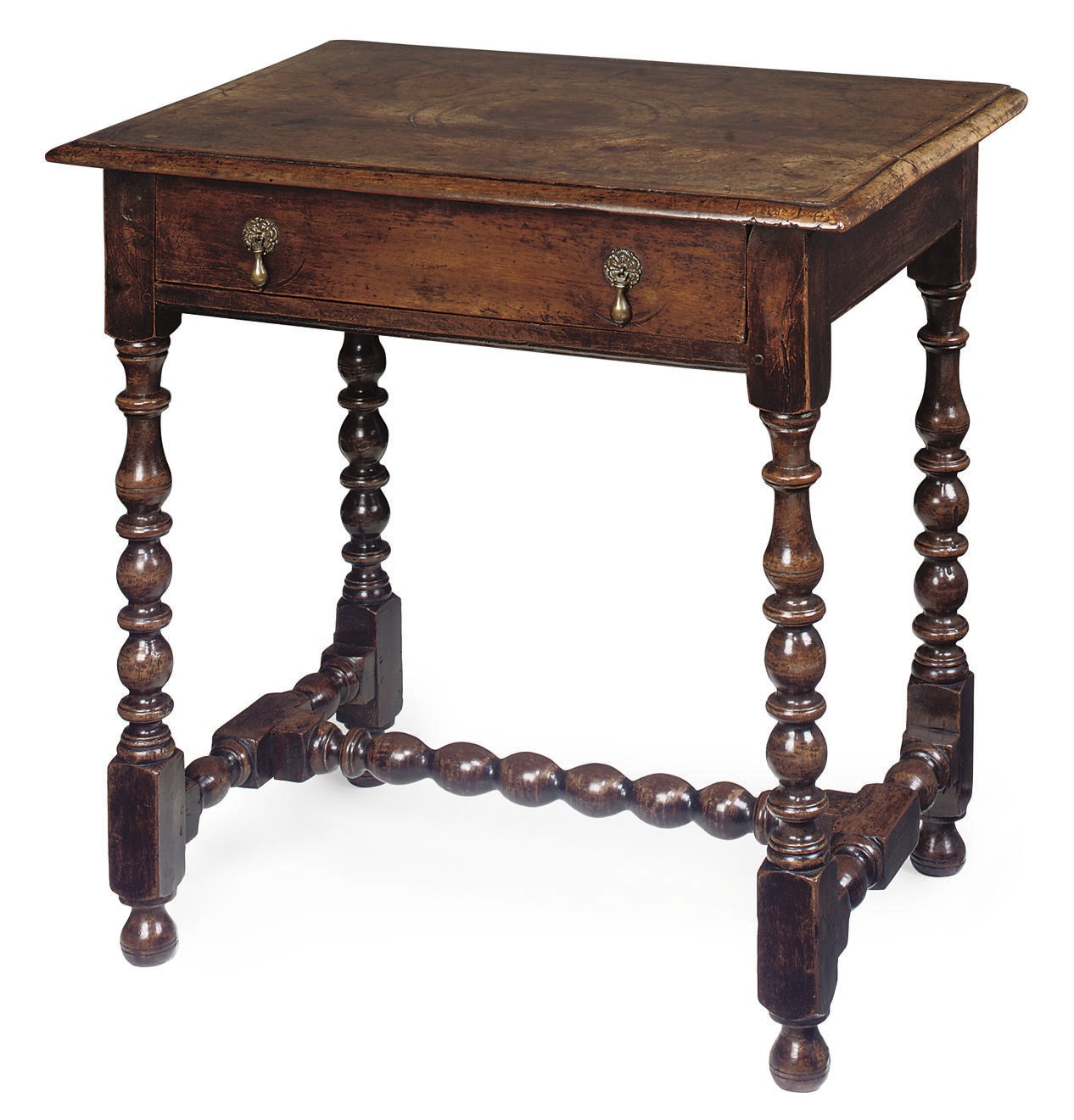 A WILLIAM AND MARY WALNUT SIDE TABLE