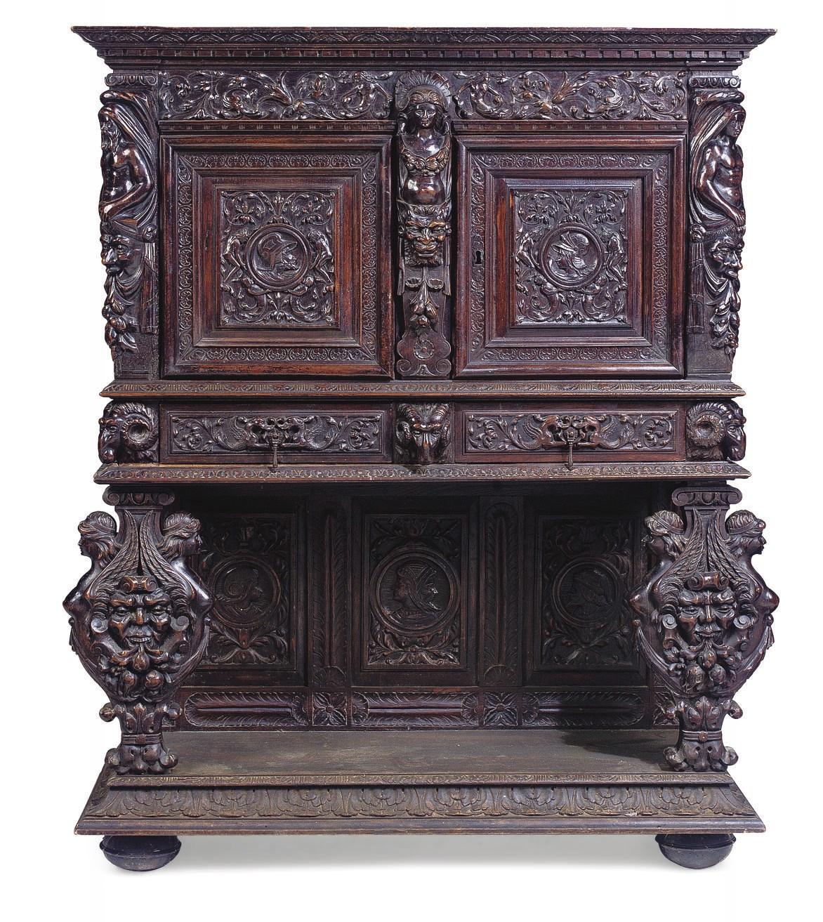 A FRENCH WALNUT BUFFET