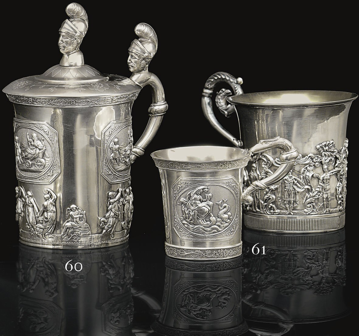 A Silver Handled Cup and Cover