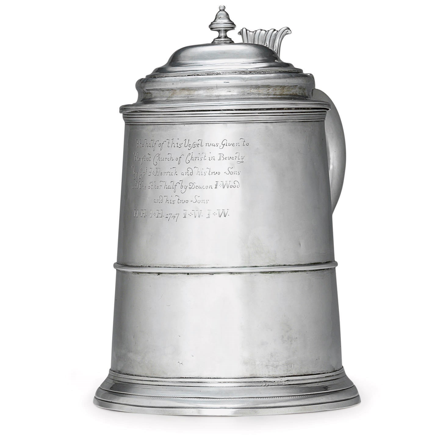 A SILVER TANKARD