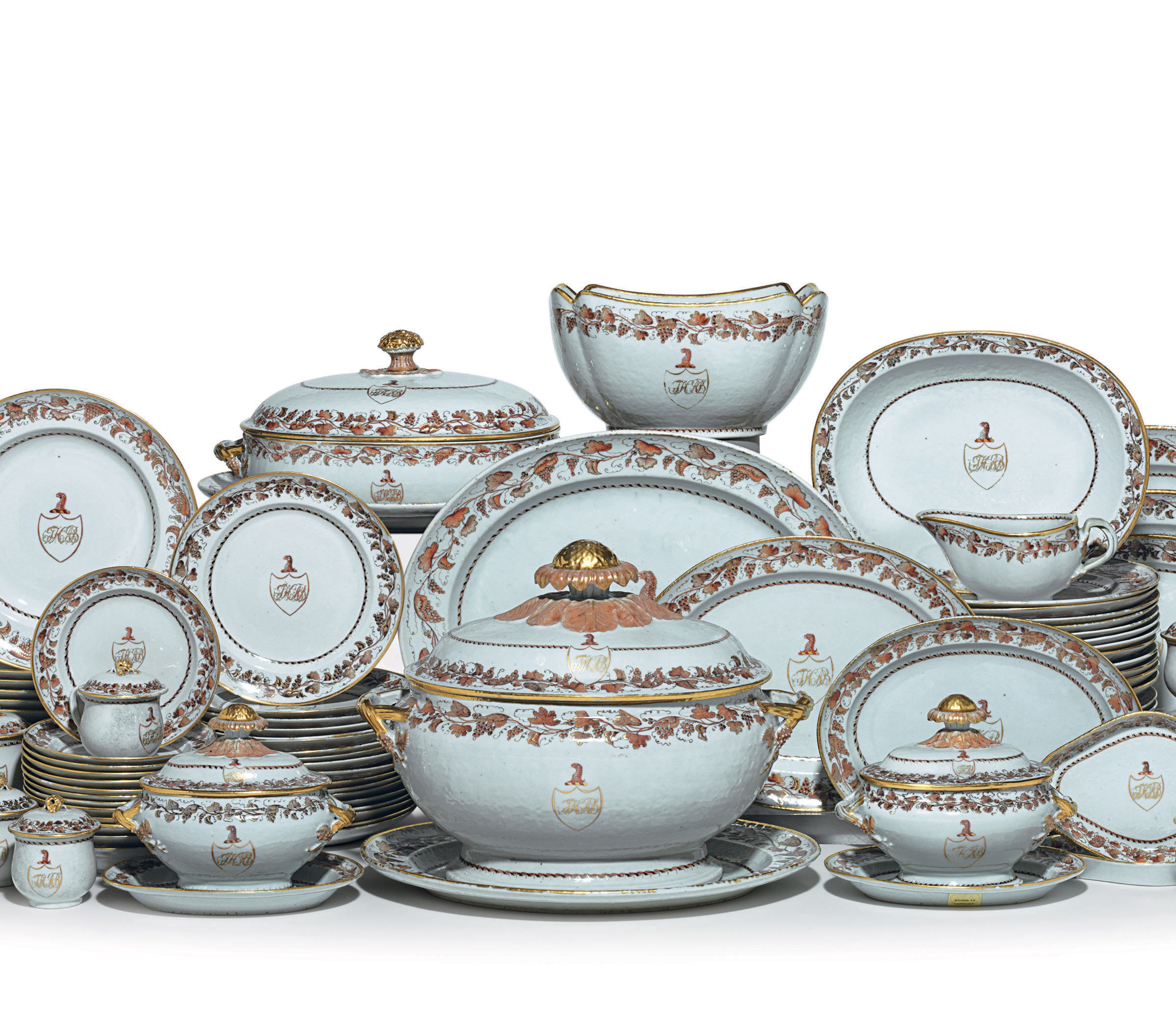 A CRESTED AND INITIALED DINNER SERVICE
