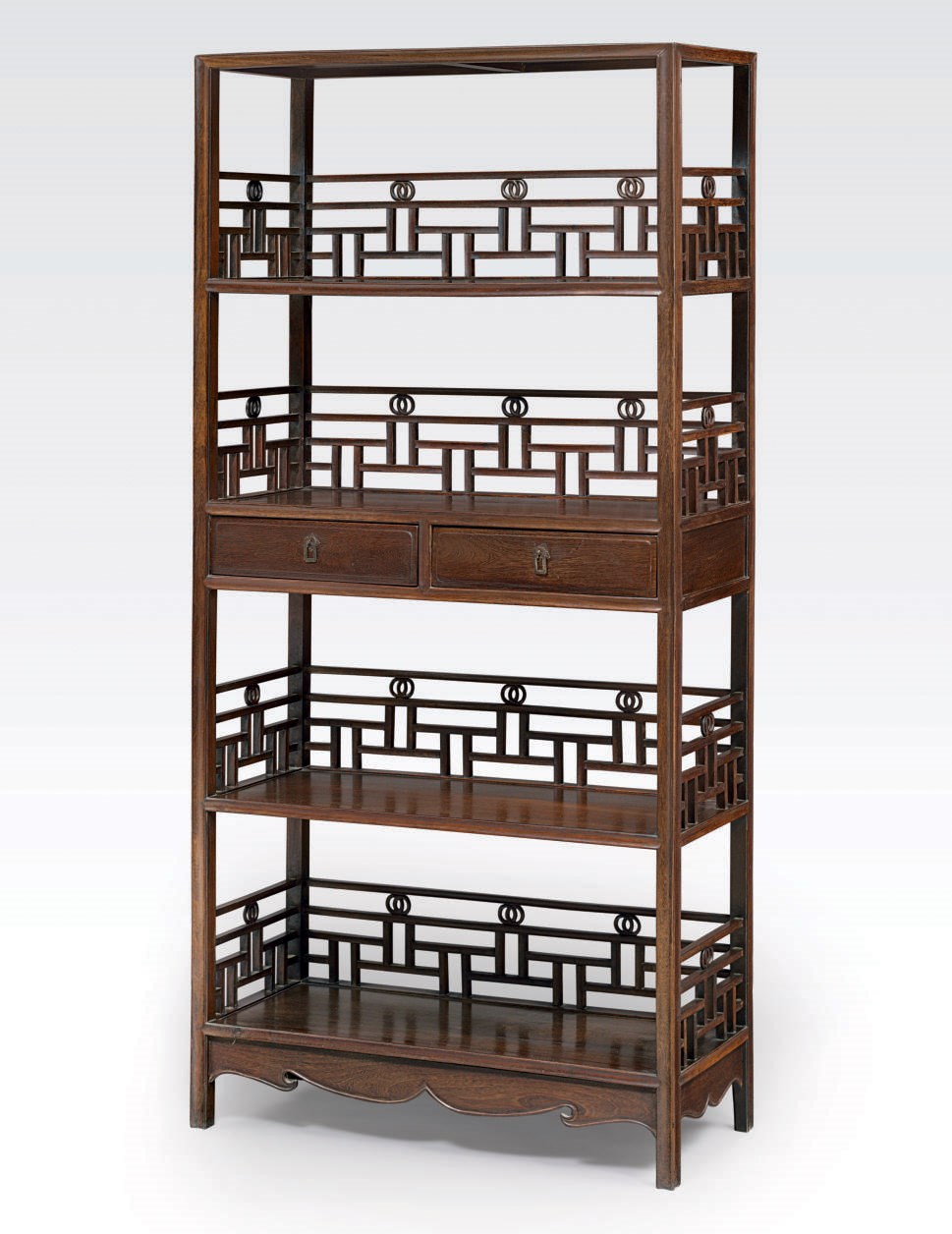 A JICHIMU FOUR-SHELF BOOKCASE, SHUJIA