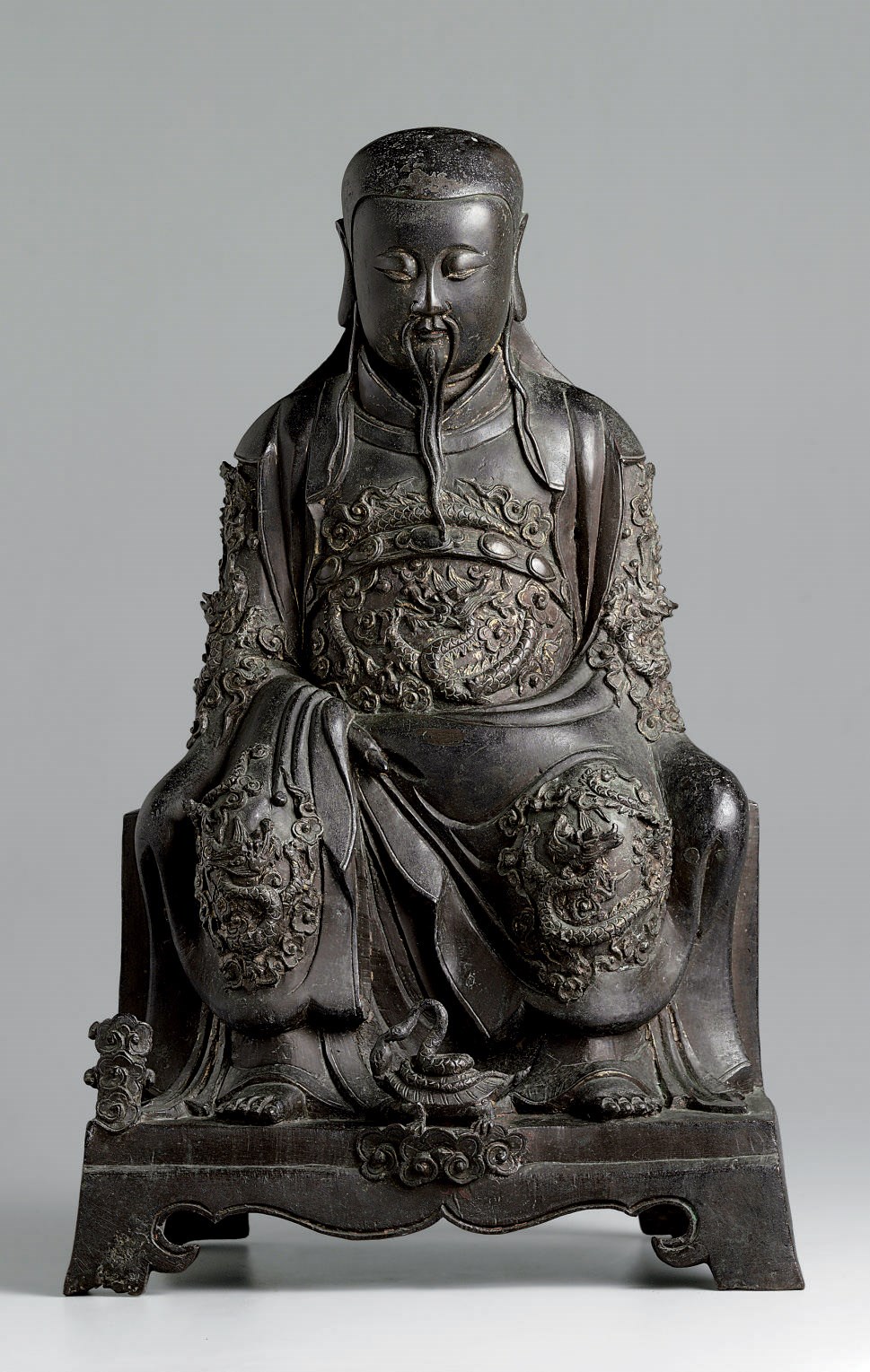 A BRONZE FIGURE OF ZHENWU