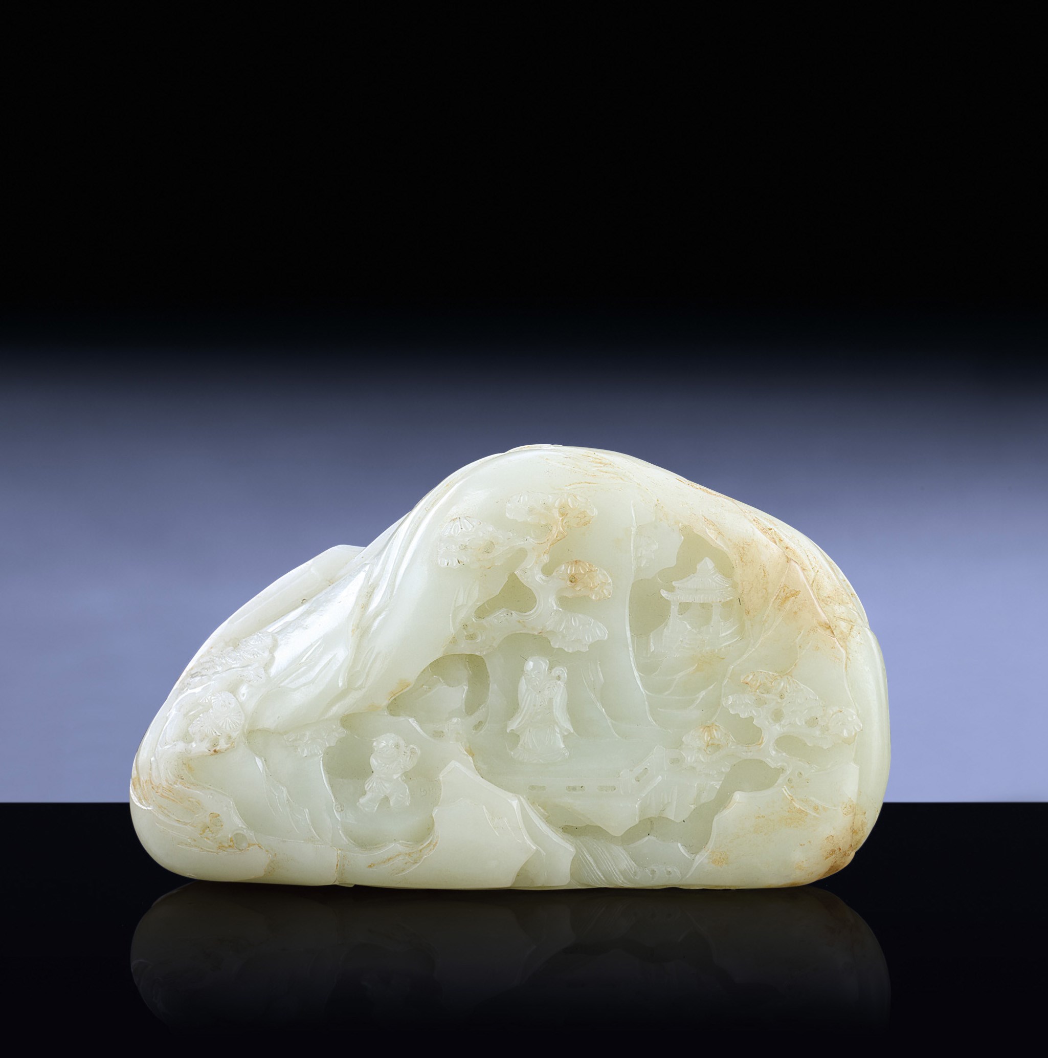A WHITE JADE BOULDER