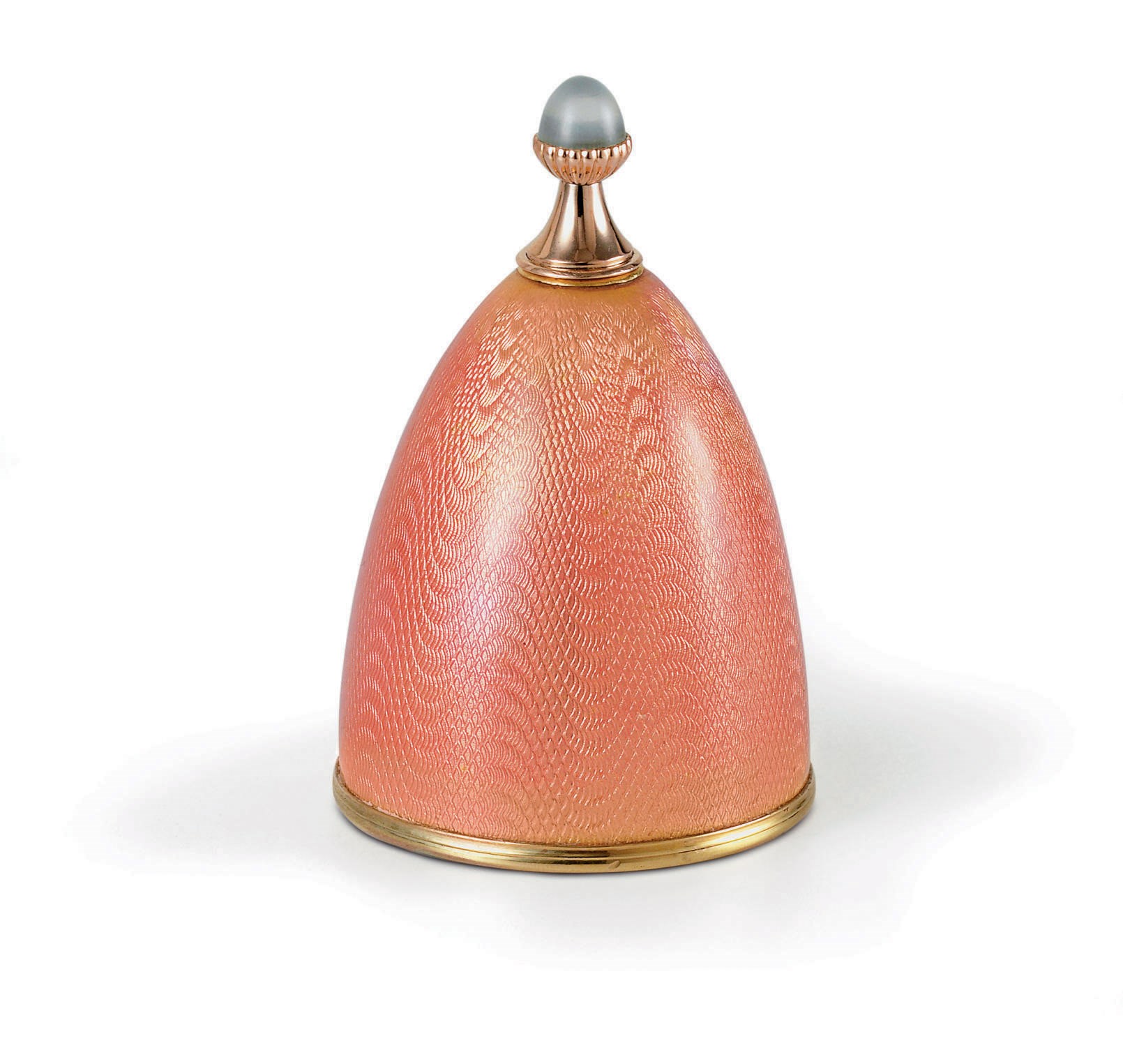A Gold-Mounted Guilloché Enamel Gum Pot