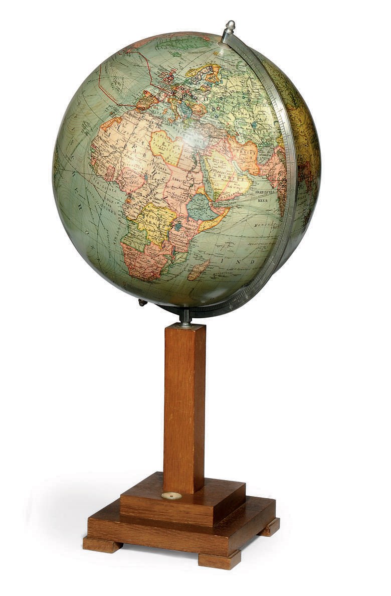 A 13-INCH TERRESTRIAL GLOBE
