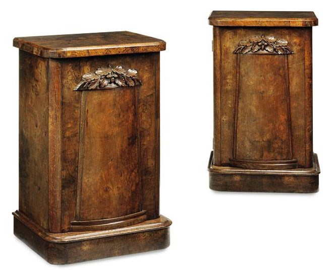 A PAIR OF SCOTTISH OAK SIDE CABINETS