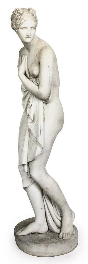 AN ITALIAN WHITE-MARBLE FIGURE OF THE VENUS ITALICA