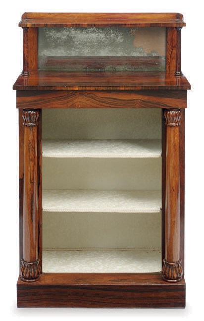 A WILLIAM IV ROSEWOOD SIDE CABINET,