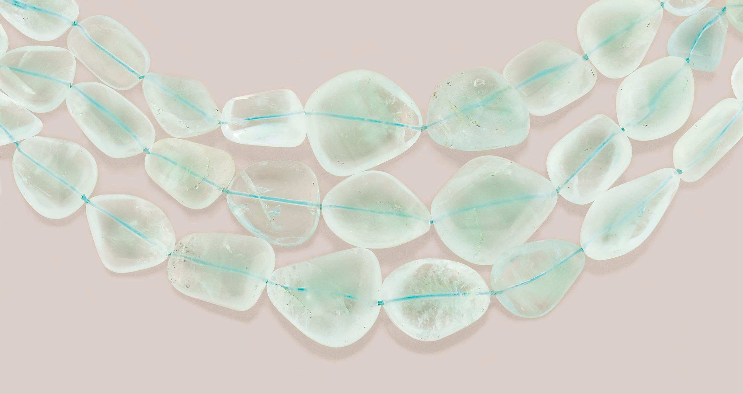 An aquamarine necklace