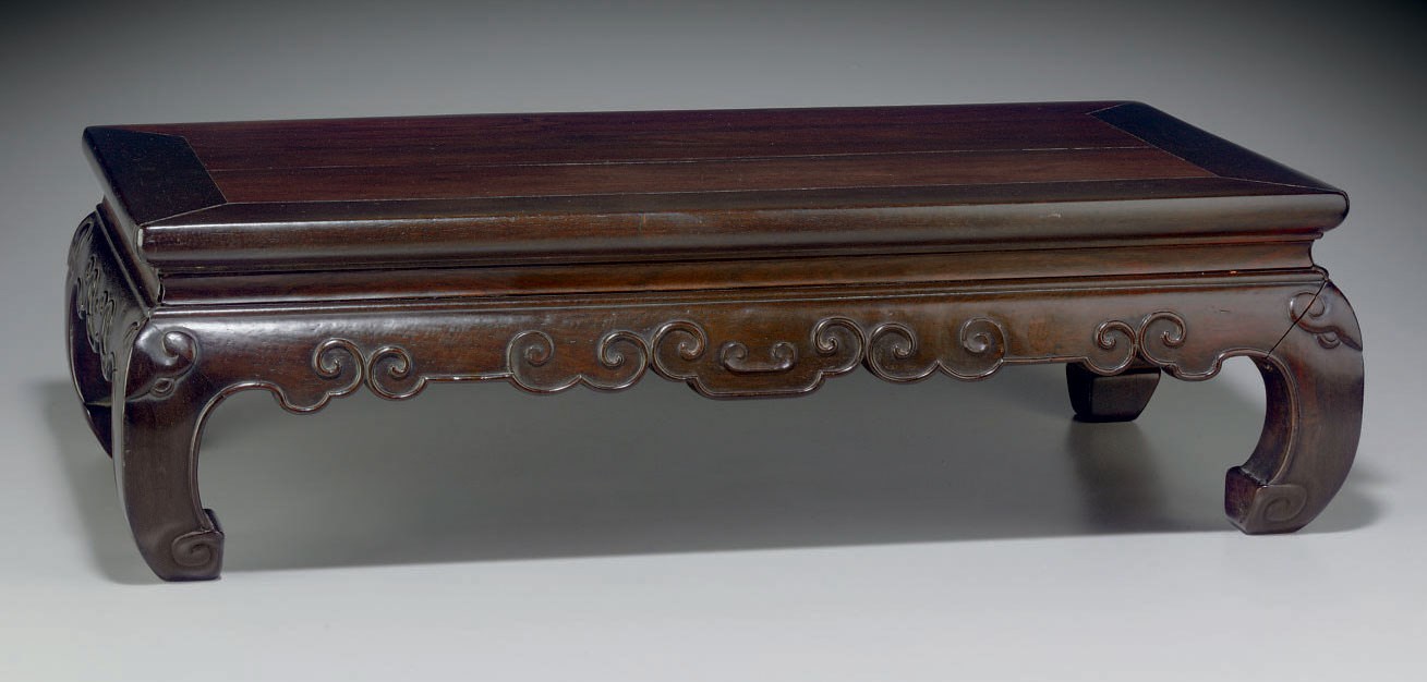 A LOW ZITAN KANG TABLE OR FOOT STOOL