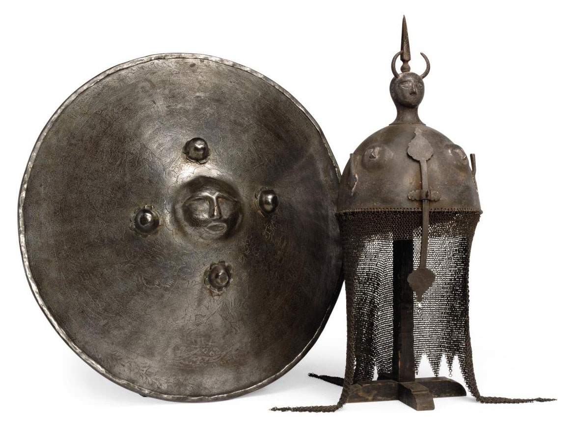 A PERSIAN KULAH KHUD AND DHAL