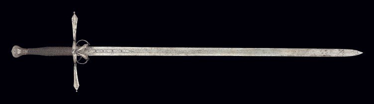 A GERMAN MILITARY HAND-AND-A-HALF BROADSWORD