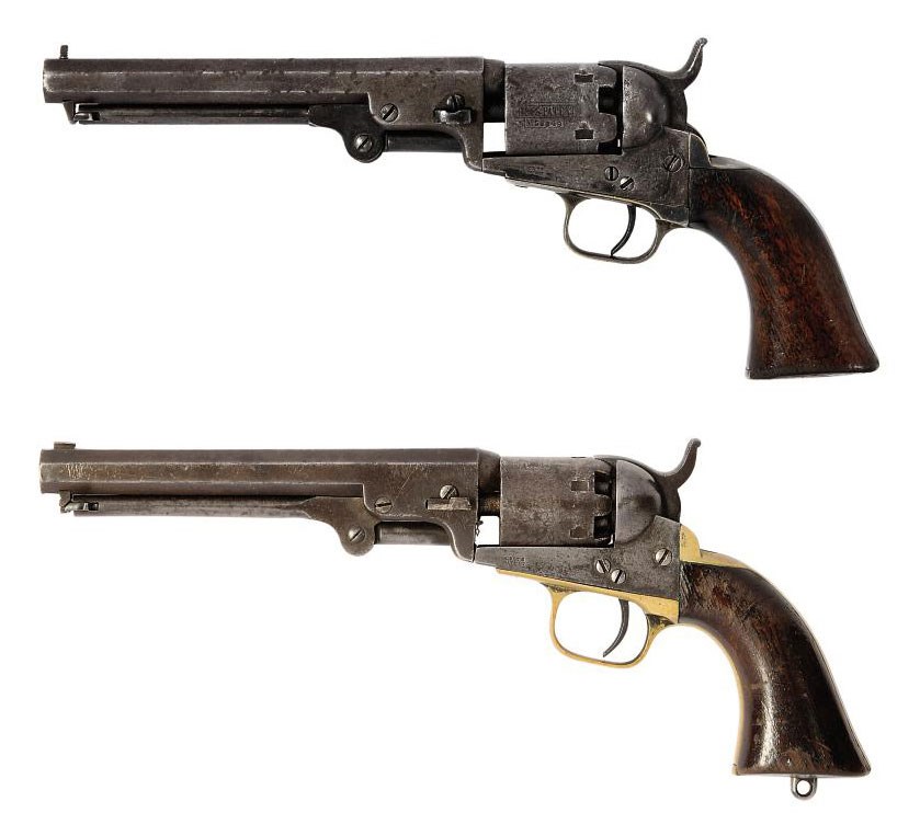 TWO .31 'MODEL 1849' FIVE-SHOT SINGLE-ACTION PERCUSSION POCKET REVOLVERS