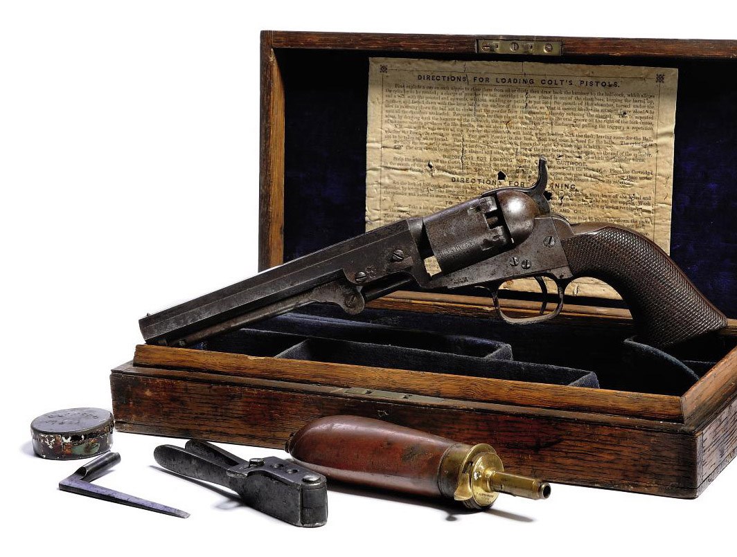 A CASED .31 'MODEL 1849' FIVE-SHOT SINGLE-ACTION PERCUSSION POCKET REVOLVER