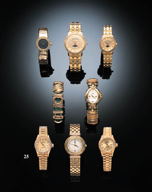 AN 18K GOLD AND DIAMOND SELF-WINDING WATERPROOF WRISTWATCH WITH DATE AND BRACELET, BY ROLEX