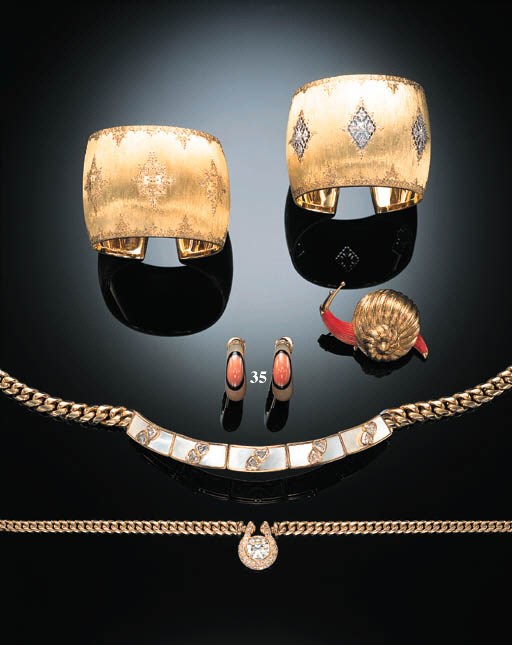 A PAIR OF GEM-SET AND 18K GOLD EARCLIPS, BY ASPREY