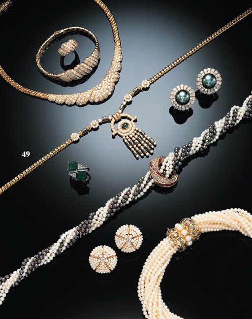A GEM-SET AND 18K GOLD PENDANT NECKLACE, BY MOUAWAD