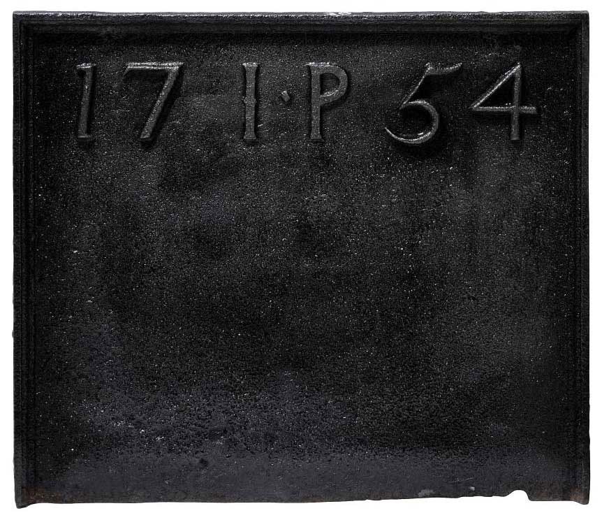 A GEORGE II CAST-IRON FIREBACK