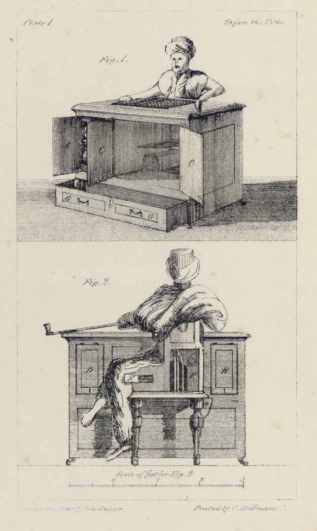 [WILLIS, Rev. Robert (1800-1875)].  An Attempt to Analyse the Automaton Chess Player of Mr. De Kempelen...to which is added, a copious collection of the Knight's Moves over the Chess Board. London: Howlett and Brimmer for J. Booth, 1821.