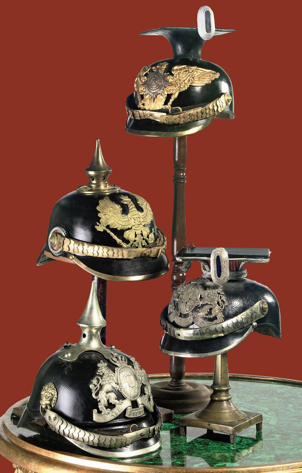 A BAVARIAN PICKELHAUBE AND A BAVARIAN TSCHAKO