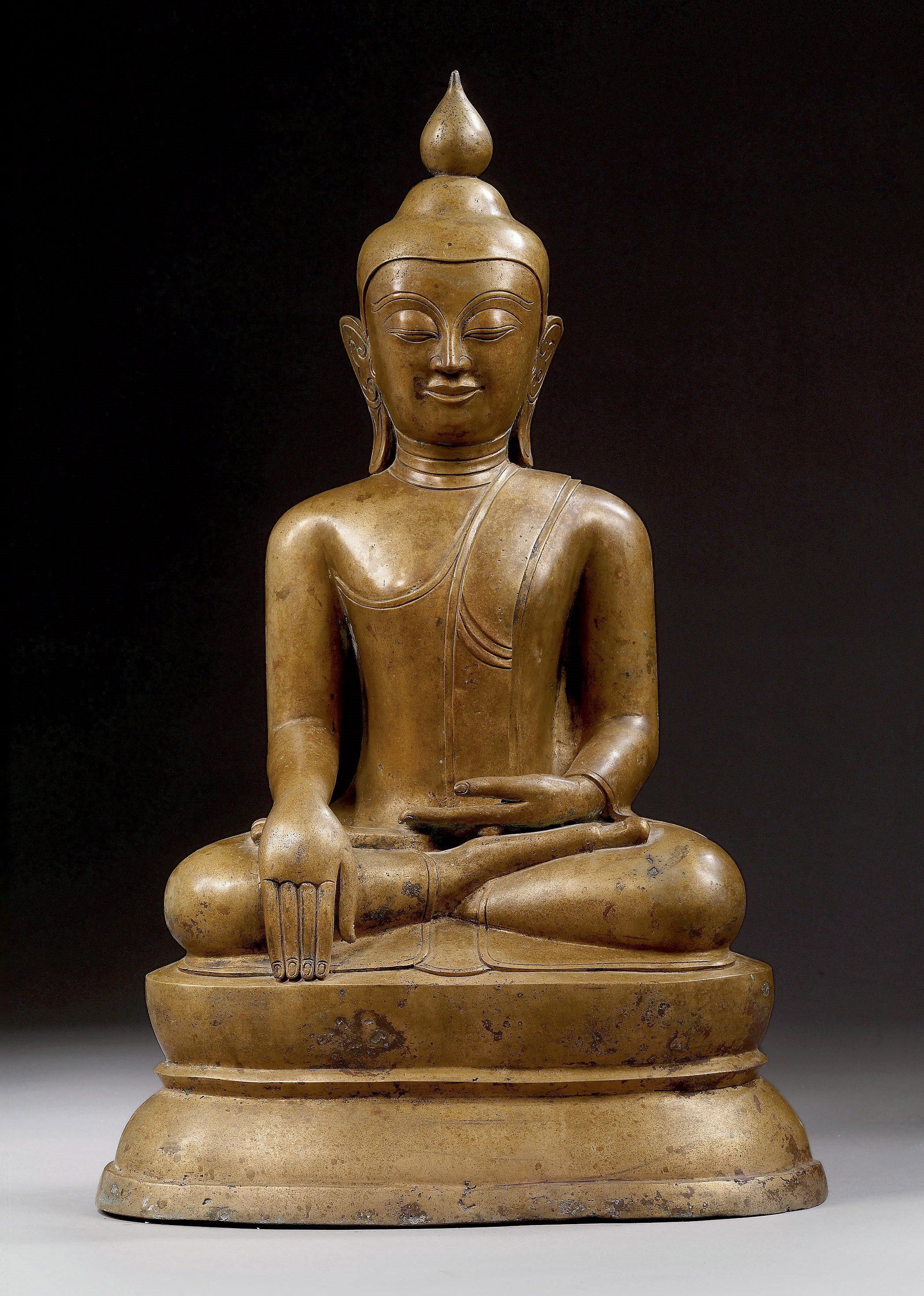 STATUE DE BOUDDHA SHAKYAMUNI EN BRONZE