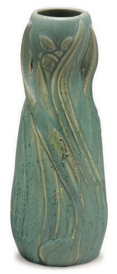 AN AMERICAN TURQUOISE-GLAZED VASE,