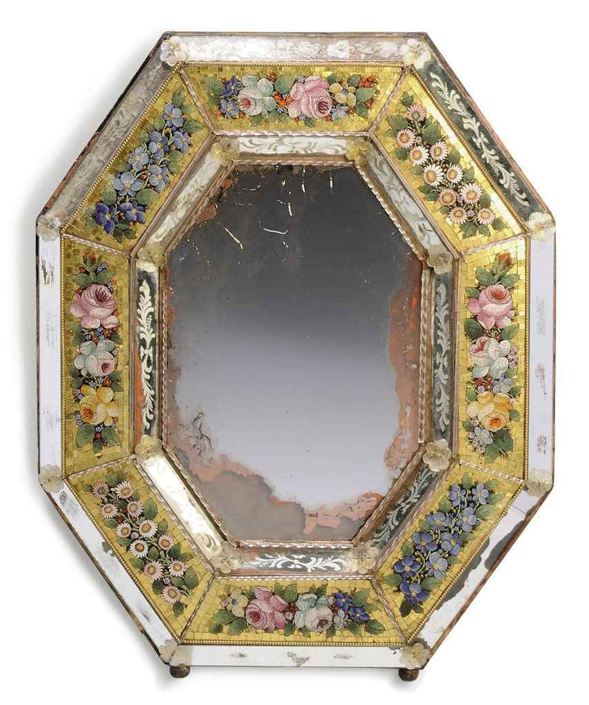 A VENETIAN MICROMOASIC MIRROR