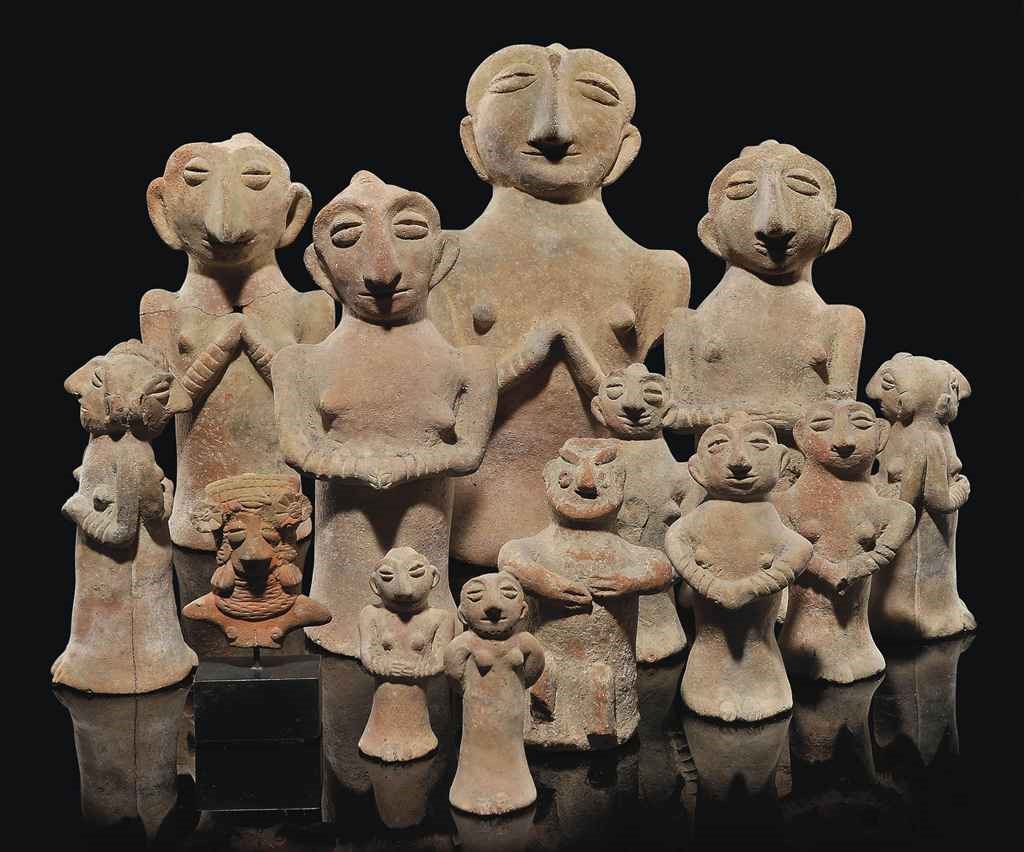A GROUP OF INDUS VALLEY TERRACOTTA FIGURES