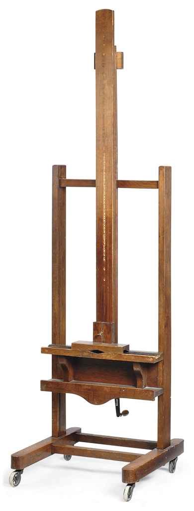 AN OAK ARTIST'S EASEL