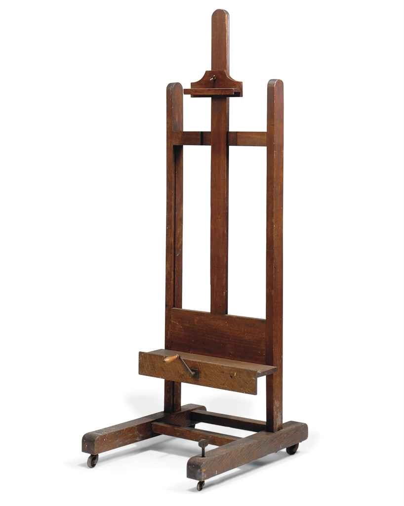 AN OAK ARTIST'S EASEL