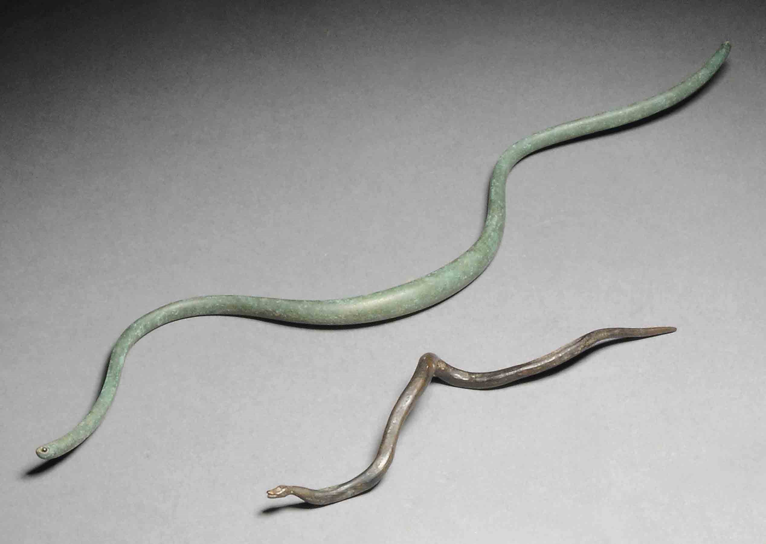 A ROMAN BRONZE SNAKE