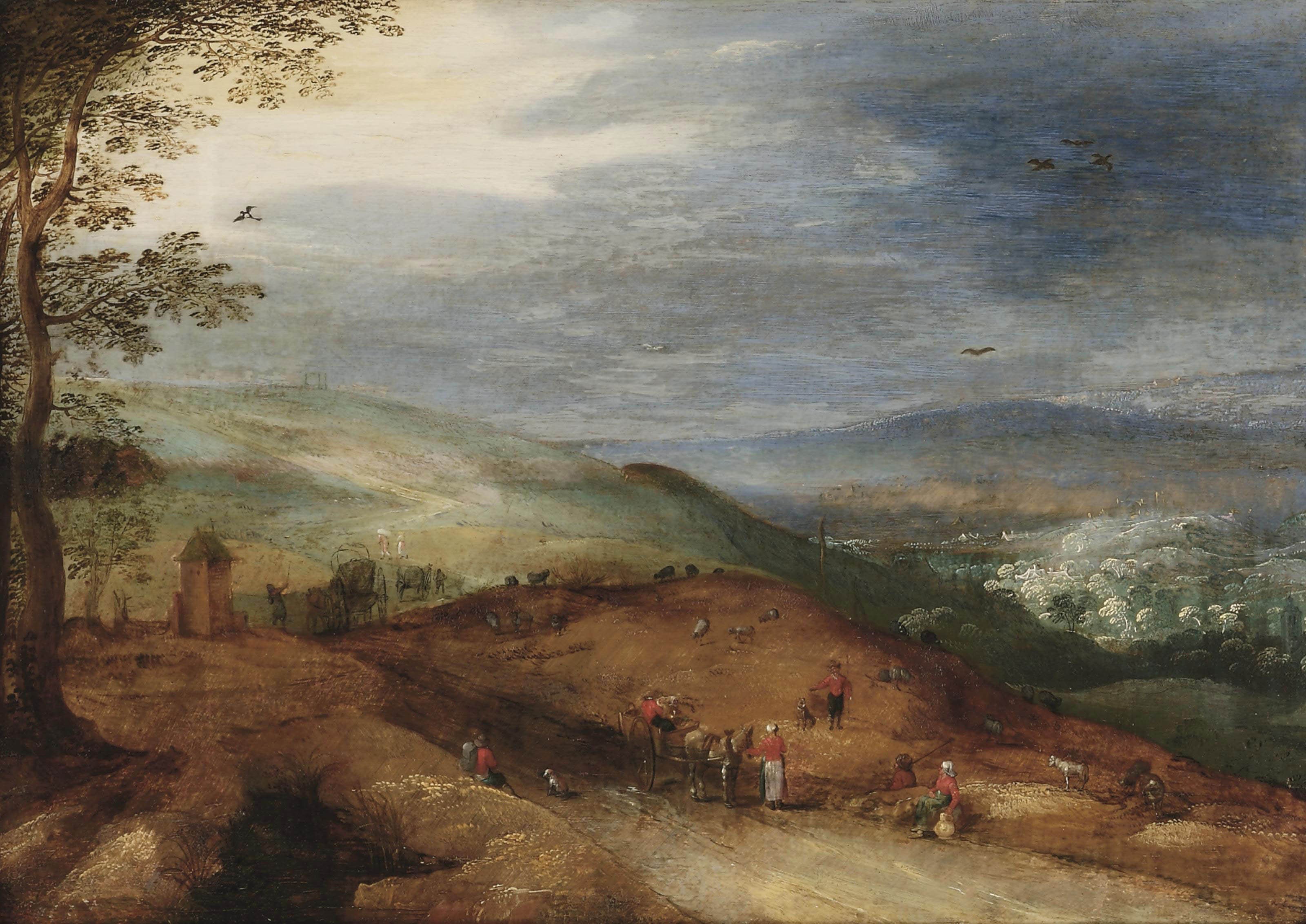 Attributed to Joos de Momper II (Antwerp 1564-1635) and Jan Breughel II (Antwerp 1601-1678)