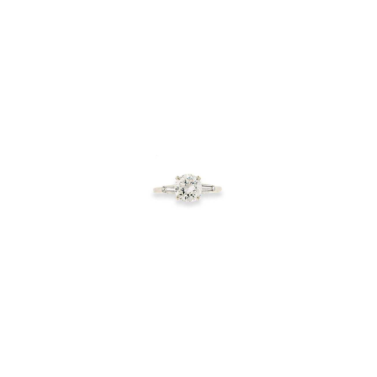 A single-stone diamond ring